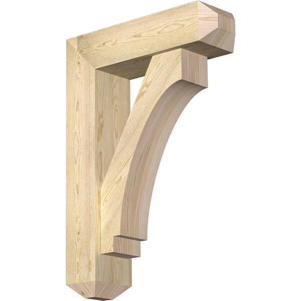 Ekena Millwork Imperial Craftsman Rough Sawn Bracket w/ Offset Brace, Douglas Fir, 8"W x 28"D x 40"H BKT0806X28X40IMP04RDF - main